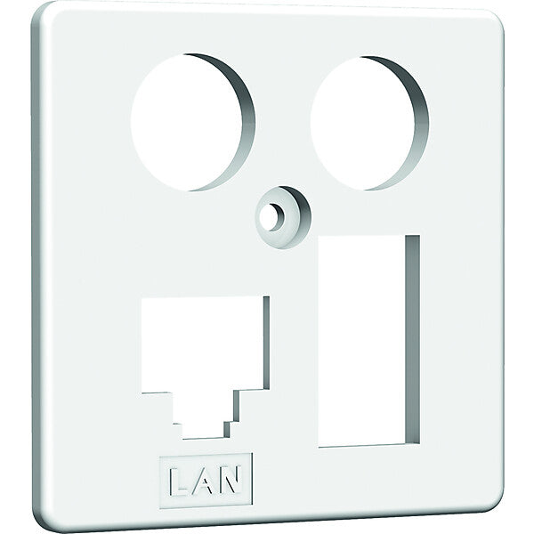 homeway Zentralplatte TV+LAN/TAE 50x50mm HAXHSE-G0401-C024